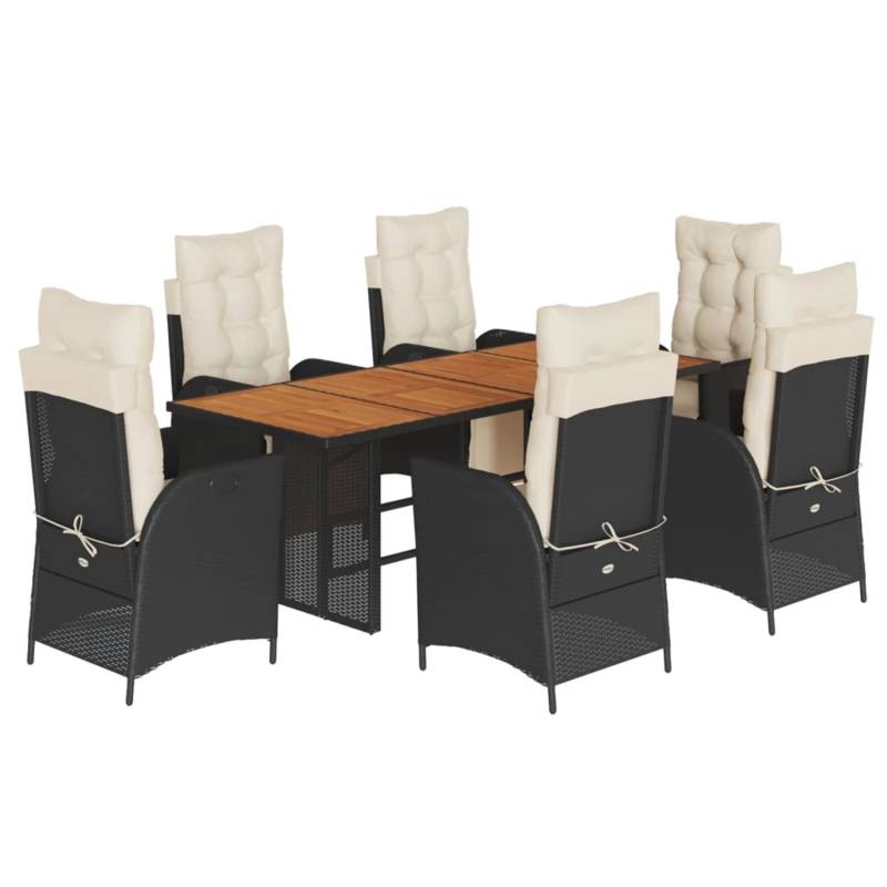 vidaXL 7-Tlg Garten-Essgruppe mit Kissen Schwarz Poly Rattan 3213366 vidaXL 7-Tlg Garten-Essgruppe mit Kissen Schwarz Poly Rattan 3213366 von VIDAXL
