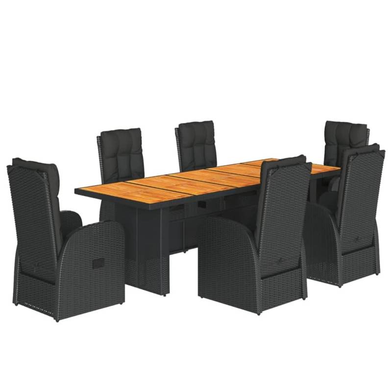 vidaXL 7-Tlg Garten-Essgruppe mit Kissen Schwarz Poly Rattan 3277645 vidaXL 7-Tlg Garten-Essgruppe mit Kissen Schwarz Poly Rattan 3277645 von VIDAXL