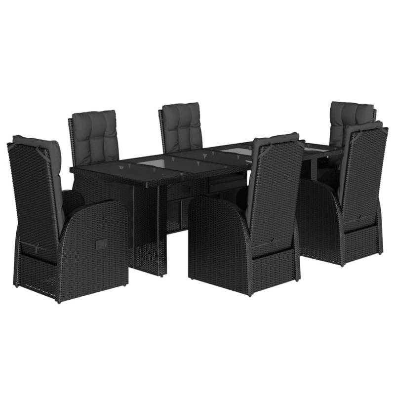 vidaXL 7-Tlg Garten-Essgruppe mit Kissen Schwarz Poly Rattan 3277656 vidaXL 7-Tlg Garten-Essgruppe mit Kissen Schwarz Poly Rattan 3277656 von VIDAXL