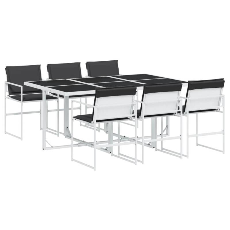 vidaXL 7-Tlg Garten-Essgruppe mit Kissen Weiß Textilene 3295104 vidaXL 7-Tlg Garten-Essgruppe mit Kissen Weiß Textilene 3295104 von VIDAXL
