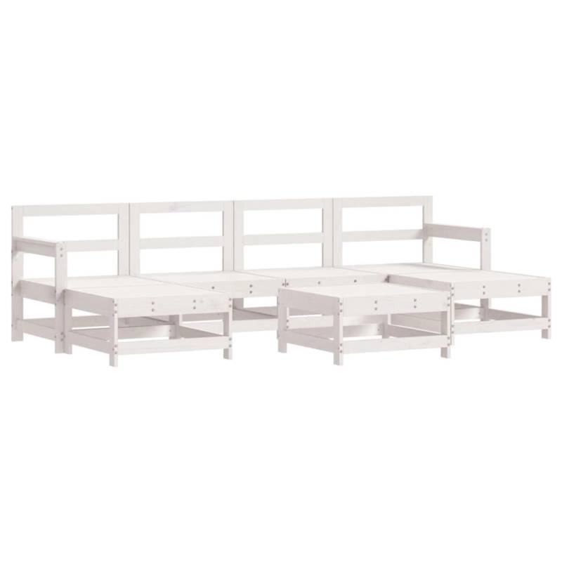 vidaXL 7-Tlg Garten-Lounge-Set Weiß Massivholz Kiefer 3186376 vidaXL 7-Tlg Garten-Lounge-Set Weiß Massivholz Kiefer 3186376 von VIDAXL