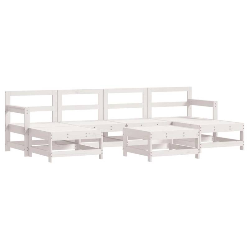 vidaXL 7-Tlg Garten-Lounge-Set Weiß Massivholz Kiefer 3186383 vidaXL 7-Tlg Garten-Lounge-Set Weiß Massivholz Kiefer 3186383 von VIDAXL
