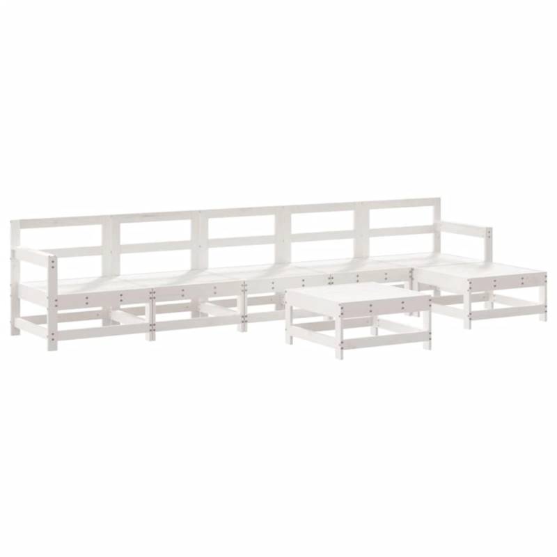 vidaXL 7-Tlg Garten-Lounge-Set Weiß Massivholz Kiefer 3186432 vidaXL 7-Tlg Garten-Lounge-Set Weiß Massivholz Kiefer 3186432 von VIDAXL