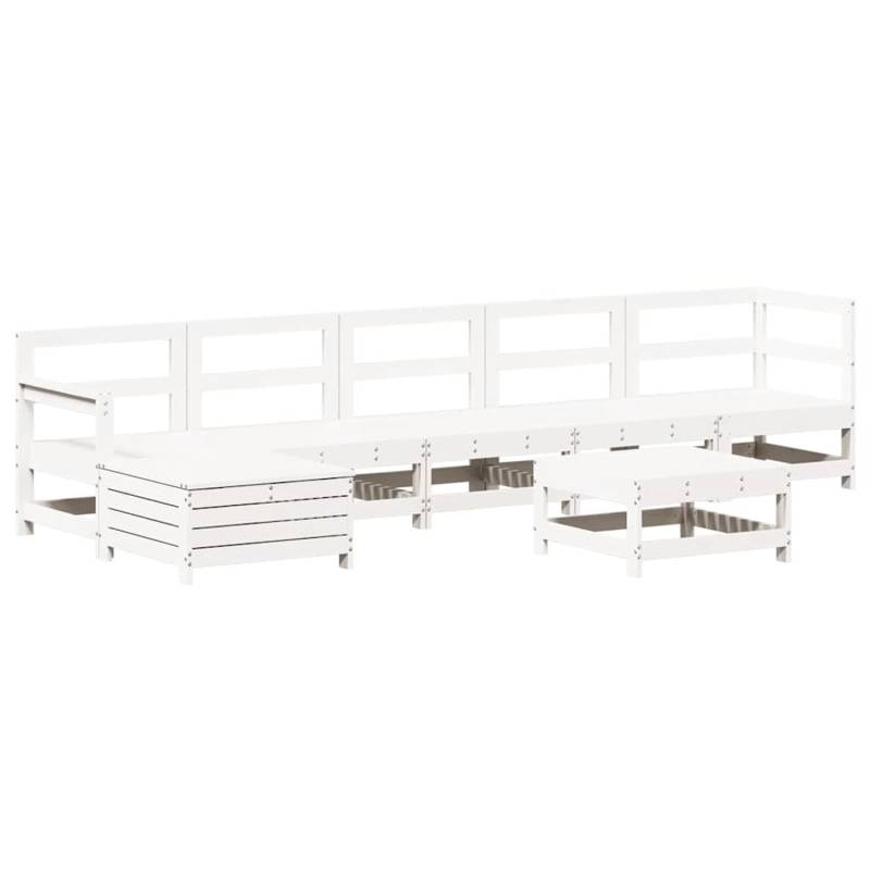 vidaXL 7-Tlg Garten-Lounge-Set Weiß Massivholz Kiefer 3250617 vidaXL 7-Tlg Garten-Lounge-Set Weiß Massivholz Kiefer 3250617 von VIDAXL