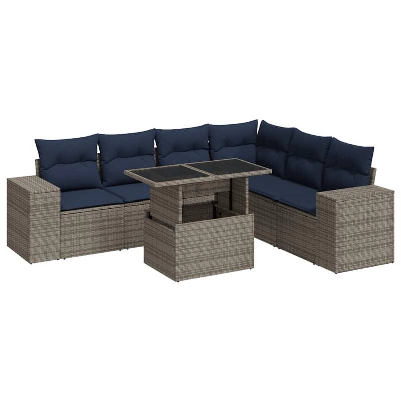 vidaXL 7-Tlg Garten-Sofagarnitur mit Kissen Grau Poly Rattan Akazie 3326812 vidaXL 7-Tlg Garten-Sofagarnitur mit Kissen Grau Poly Rattan Akazie 3326812 von VIDAXL