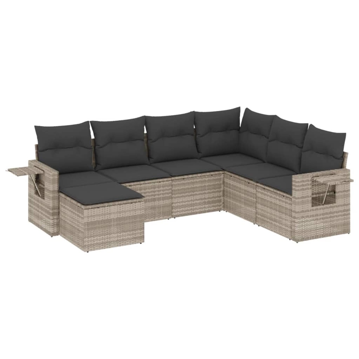 vidaXL 7-Tlg Garten-Sofagarnitur mit Kissen Hellgrau Poly Rattan 3252839 vidaXL 7-Tlg Garten-Sofagarnitur mit Kissen Hellgrau Poly Rattan 3252839 von VIDAXL