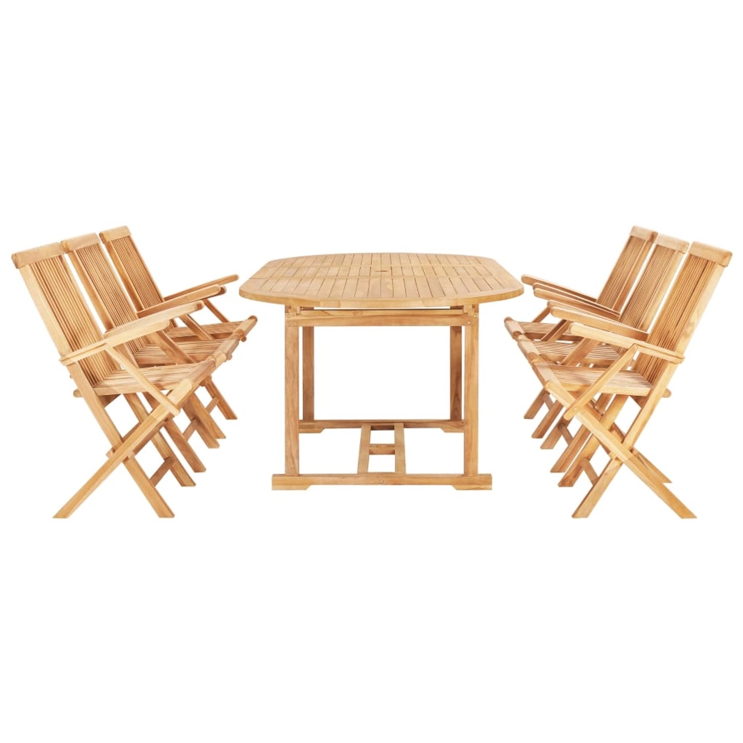 vidaXL 7-tlg Garten-Essgruppe 150-200 x 100 x 75 cm Massivholz Teak vidaXL 7-tlg Garten-Essgruppe 150-200 x 100 x 75 cm Massivholz Teak von VIDAXL
