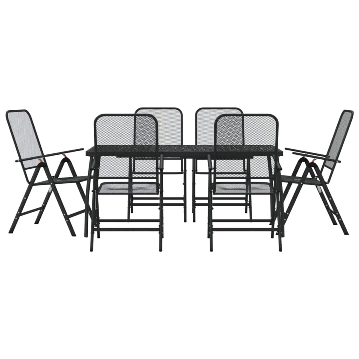 vidaXL 7-tlg Garten-Essgruppe Anthrazit Streckgitter Modell 1 vidaXL 7-tlg Garten-Essgruppe Anthrazit Streckgitter Modell 1 von VIDAXL
