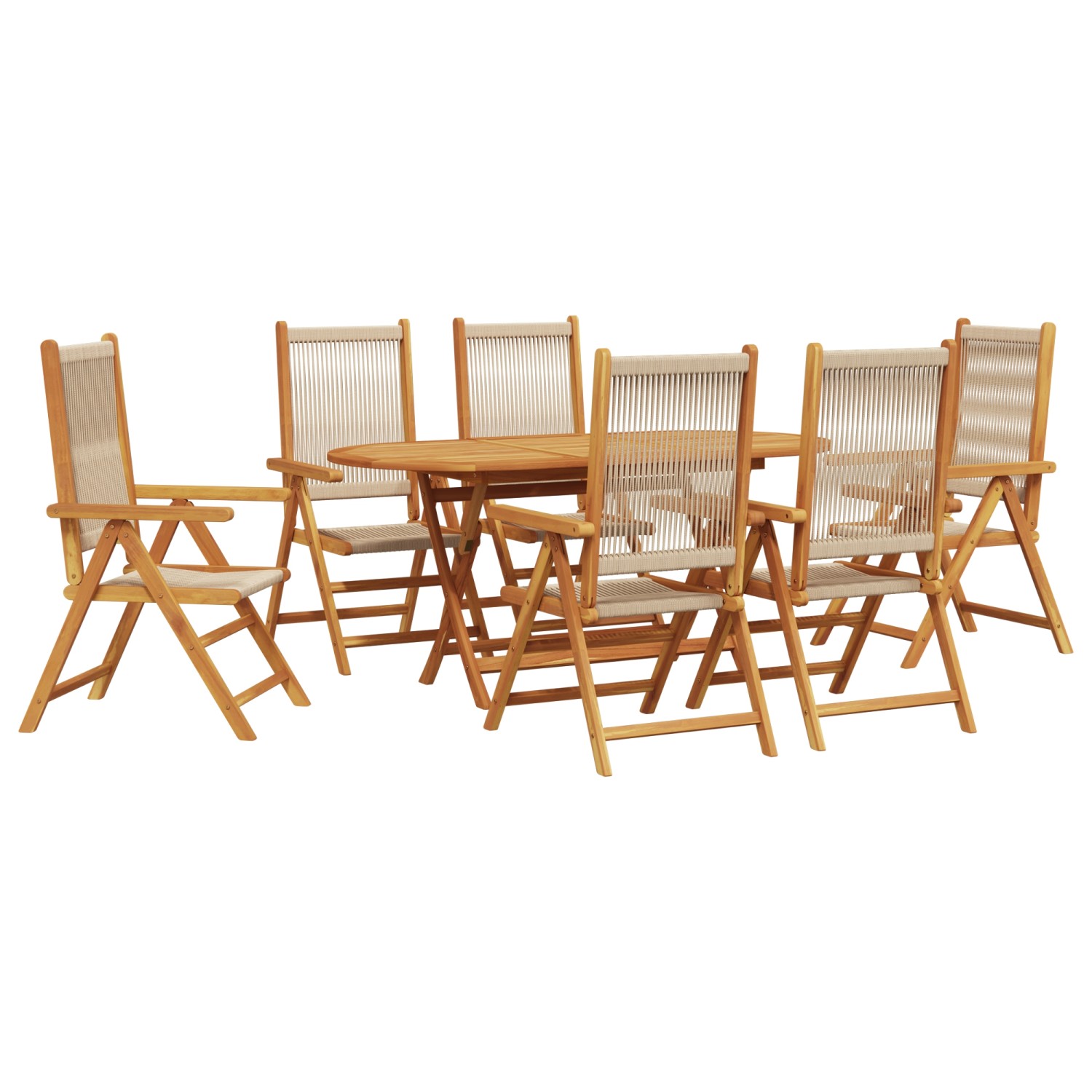 vidaXL 7-tlg Garten-Essgruppe Beige Massivholz Akazie & Poly Rattan 3375741 vidaXL 7-tlg Garten-Essgruppe Beige Massivholz Akazie & Poly Rattan 3375741 von VIDAXL