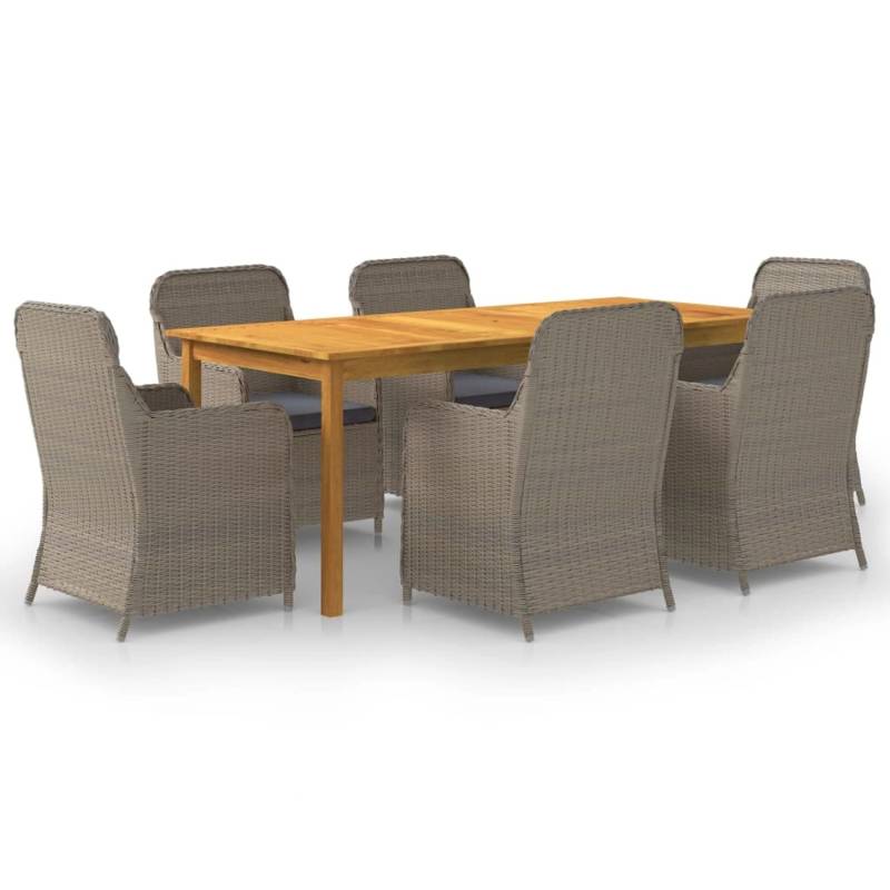 vidaXL 7-tlg Garten-Essgruppe Braun Modell 10 von VIDAXL