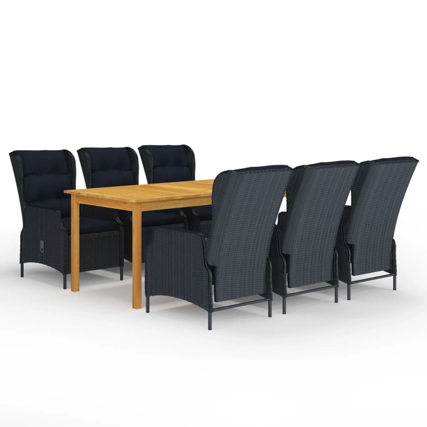 vidaXL 7-tlg Garten-Essgruppe Dunkelgrau Modell 5 vidaXL 7-tlg Garten-Essgruppe Dunkelgrau Modell 5 von VIDAXL