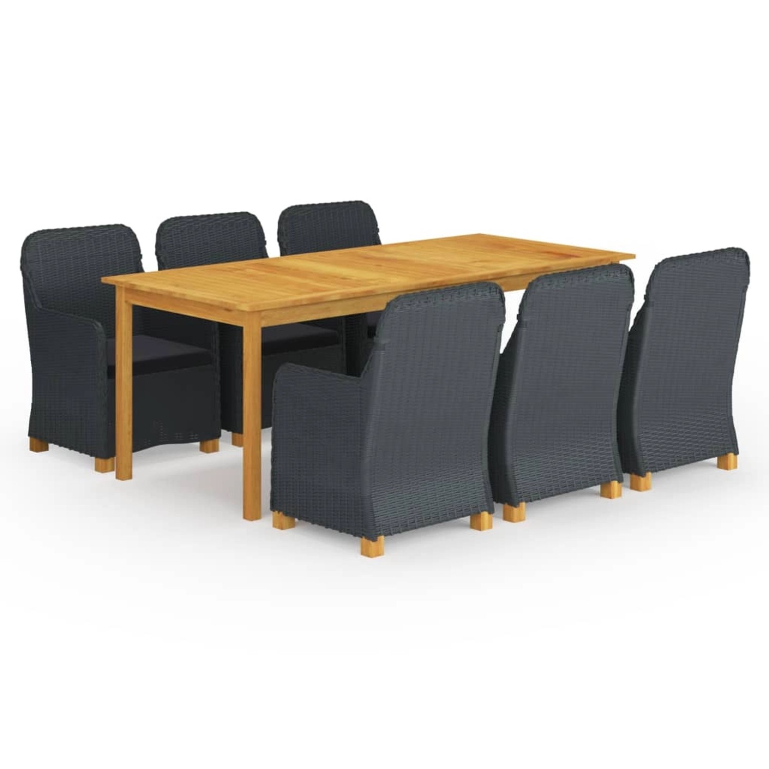 vidaXL 7-tlg Garten-Essgruppe Dunkelgrau Modell 6 vidaXL 7-tlg Garten-Essgruppe Dunkelgrau Modell 6 von VIDAXL