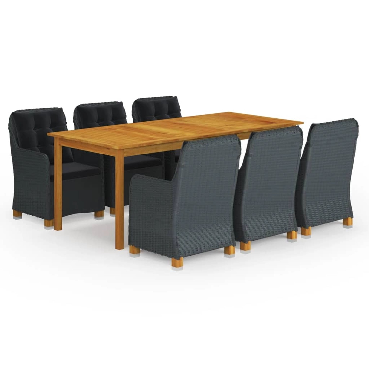 vidaXL 7-tlg Garten-Essgruppe Dunkelgrau Modell 7 vidaXL 7-tlg Garten-Essgruppe Dunkelgrau Modell 7 von VIDAXL