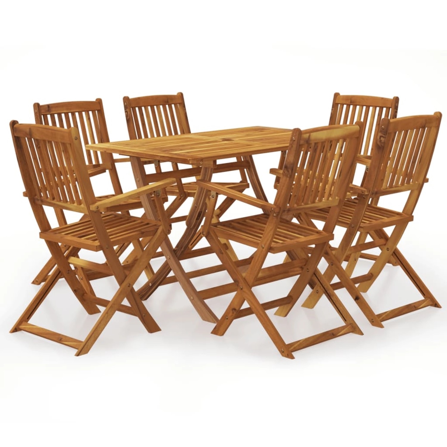 vidaXL 7-tlg Garten-Essgruppe Klappbar Massivholz Akazie Modell 3 vidaXL 7-tlg Garten-Essgruppe Klappbar Massivholz Akazie Modell 3 von VIDAXL