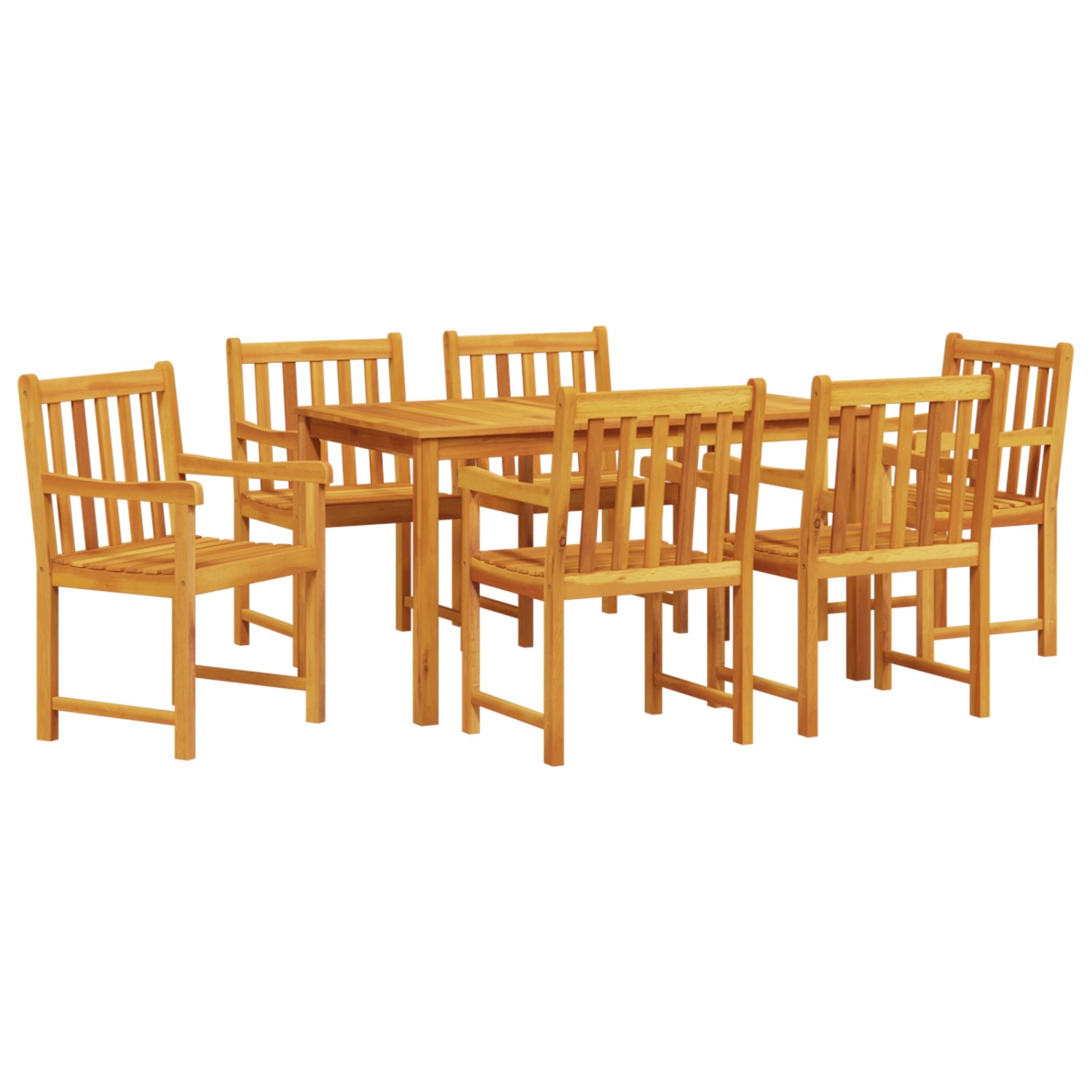 vidaXL 7-tlg Garten-Essgruppe Massivholz Akazie 3375638 von VIDAXL