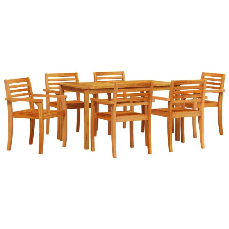 vidaXL 7-tlg Garten-Essgruppe Massivholz Akazie 3375664 von VIDAXL
