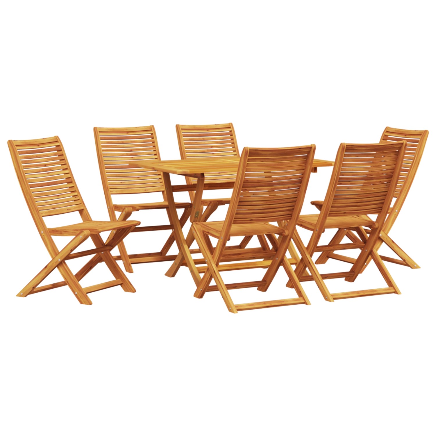 vidaXL 7-tlg Garten-Essgruppe Massivholz Akazie 3375755 von VIDAXL
