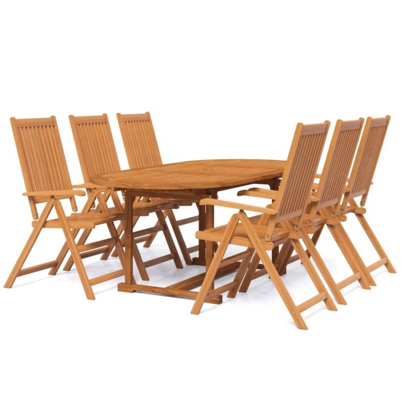 vidaXL 7-tlg Garten-Essgruppe Massivholz Akazie Modell 21 von VIDAXL