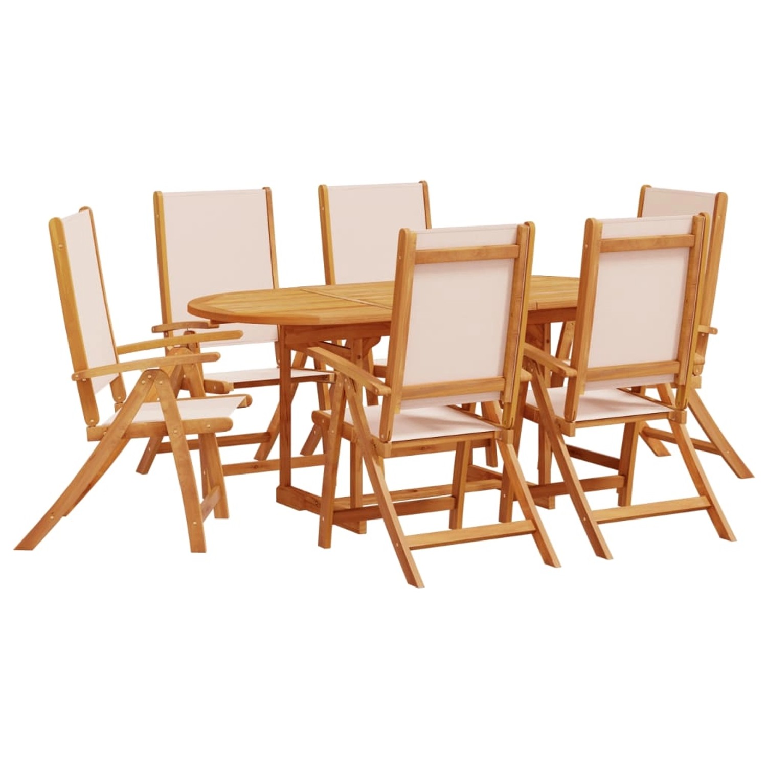 vidaXL 7-tlg Garten-Essgruppe Massivholz Akazie und Textilene Modell 12 vidaXL 7-tlg Garten-Essgruppe Massivholz Akazie und Textilene Modell 12 von VIDAXL