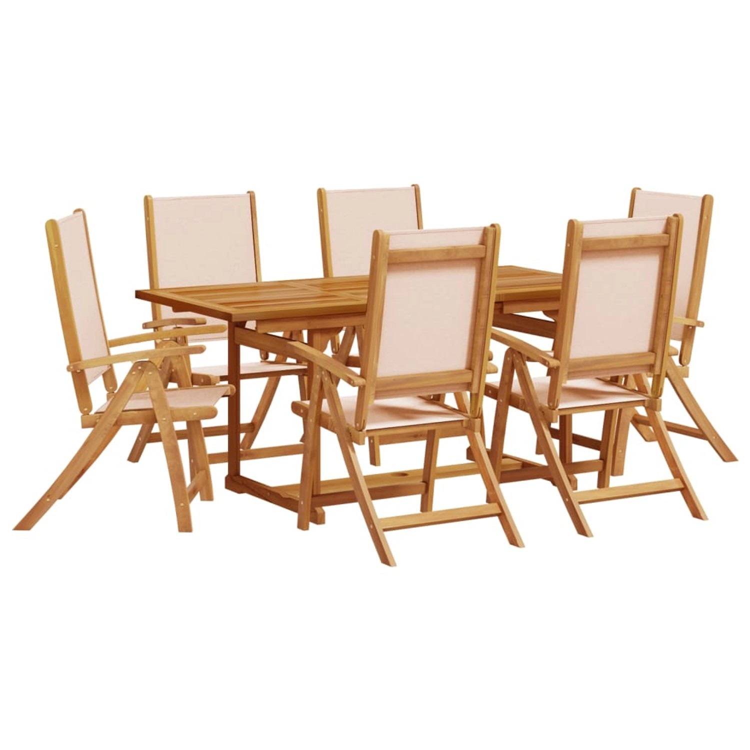 vidaXL 7-tlg Garten-Essgruppe Massivholz Akazie und Textilene Modell 15 vidaXL 7-tlg Garten-Essgruppe Massivholz Akazie und Textilene Modell 15 von VIDAXL