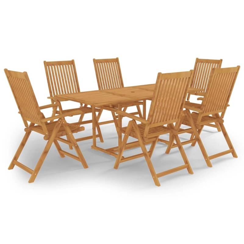 vidaXL 7-tlg Garten-Essgruppe Massivholz Teak Modell 13 von VIDAXL