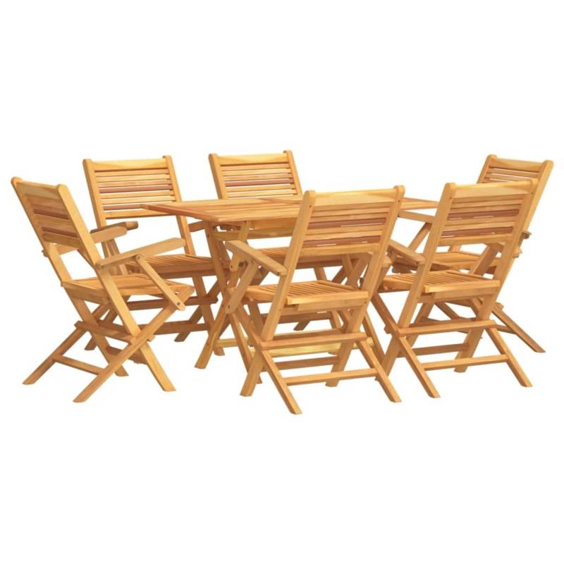 vidaXL 7-tlg Garten-Essgruppe Massivholz Teak Modell 65 von VIDAXL
