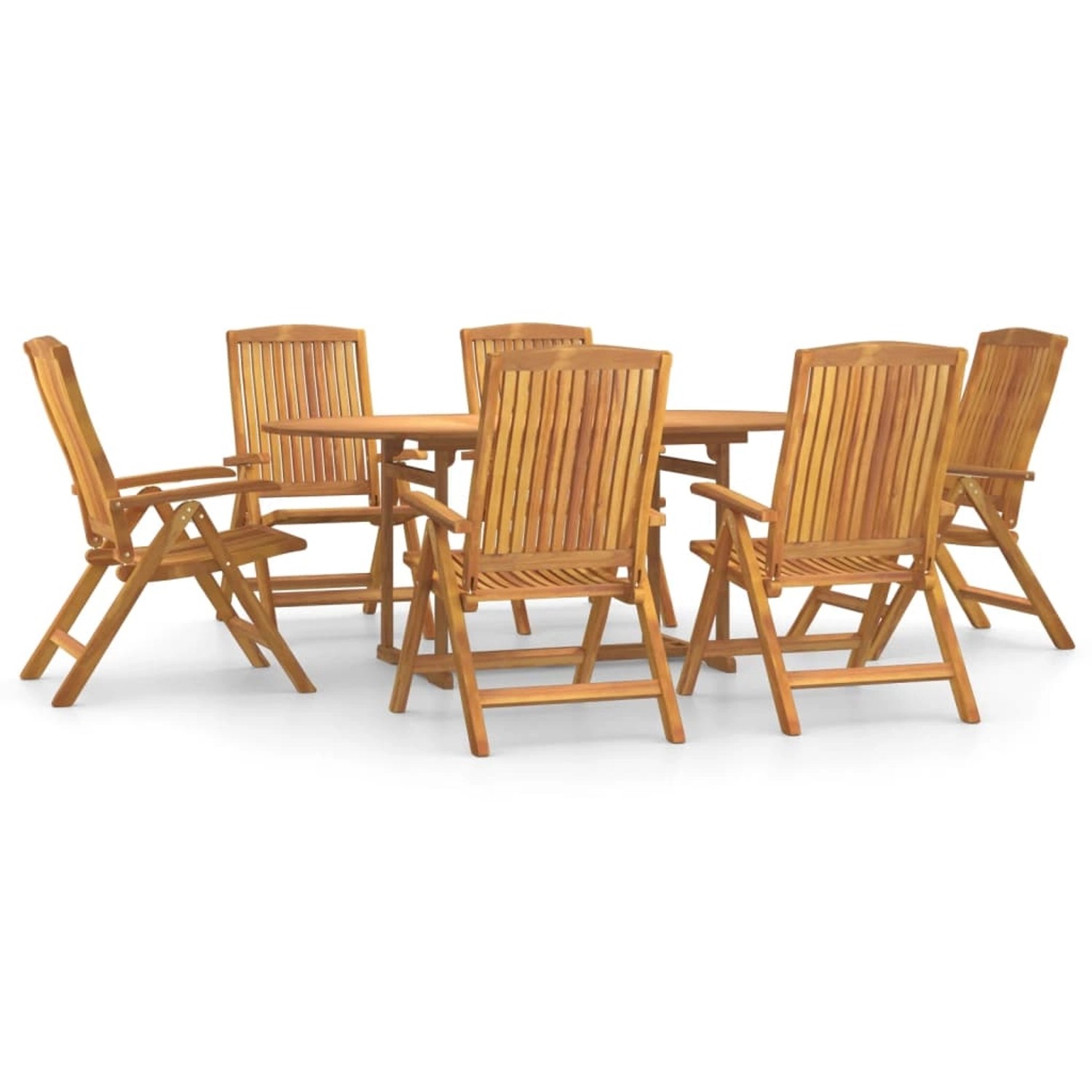vidaXL 7-tlg Garten-Essgruppe Massivholz Teak Modell 90 vidaXL 7-tlg Garten-Essgruppe Massivholz Teak Modell 90 von VIDAXL