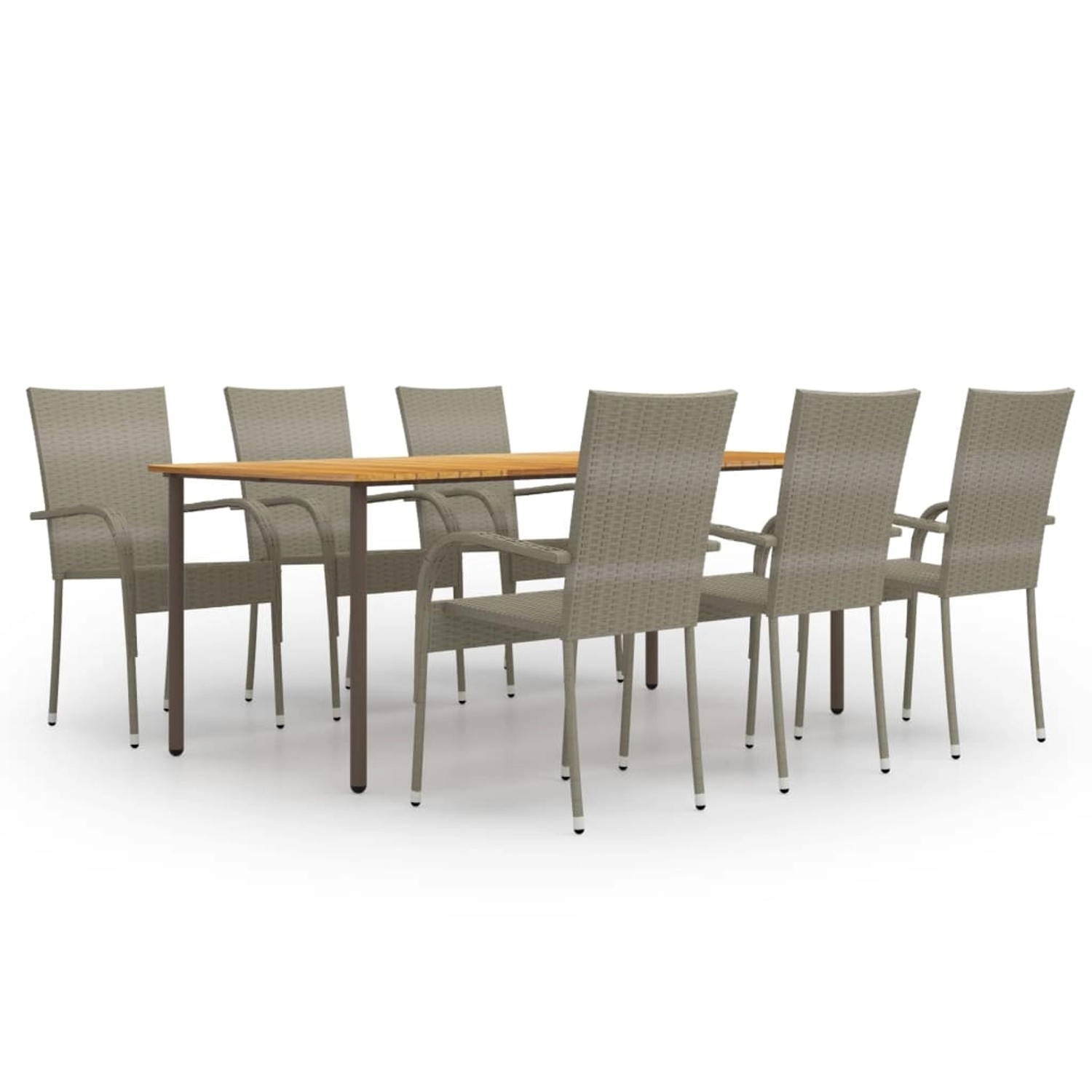 vidaXL 7-tlg Garten-Essgruppe Poly Rattan Grau Modell 12 vidaXL 7-tlg Garten-Essgruppe Poly Rattan Grau Modell 12 von VIDAXL