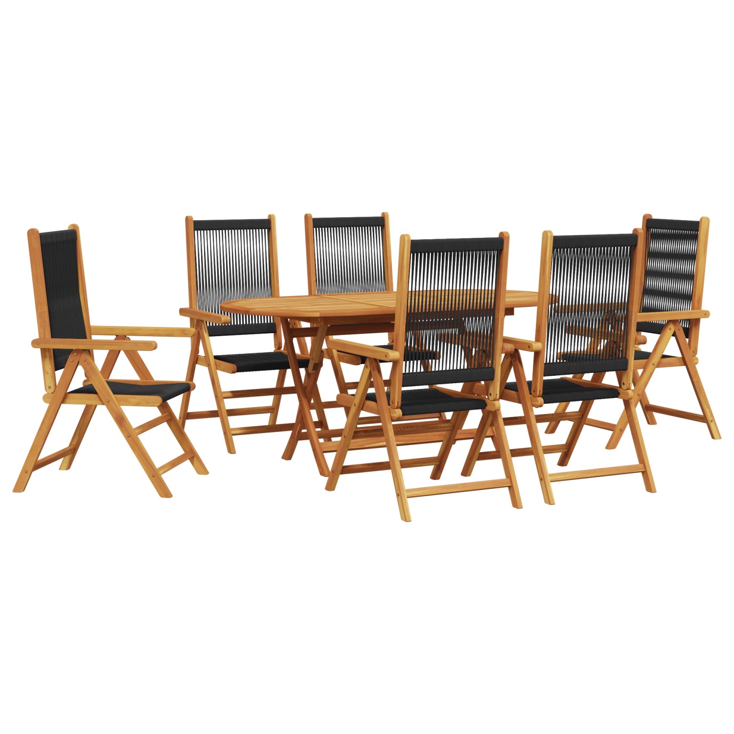 vidaXL 7-tlg Garten-Essgruppe Schwarz Massivholz Akazie & Poly Rattan 3375737 vidaXL 7-tlg Garten-Essgruppe Schwarz Massivholz Akazie & Poly Rattan 3375737 von VIDAXL