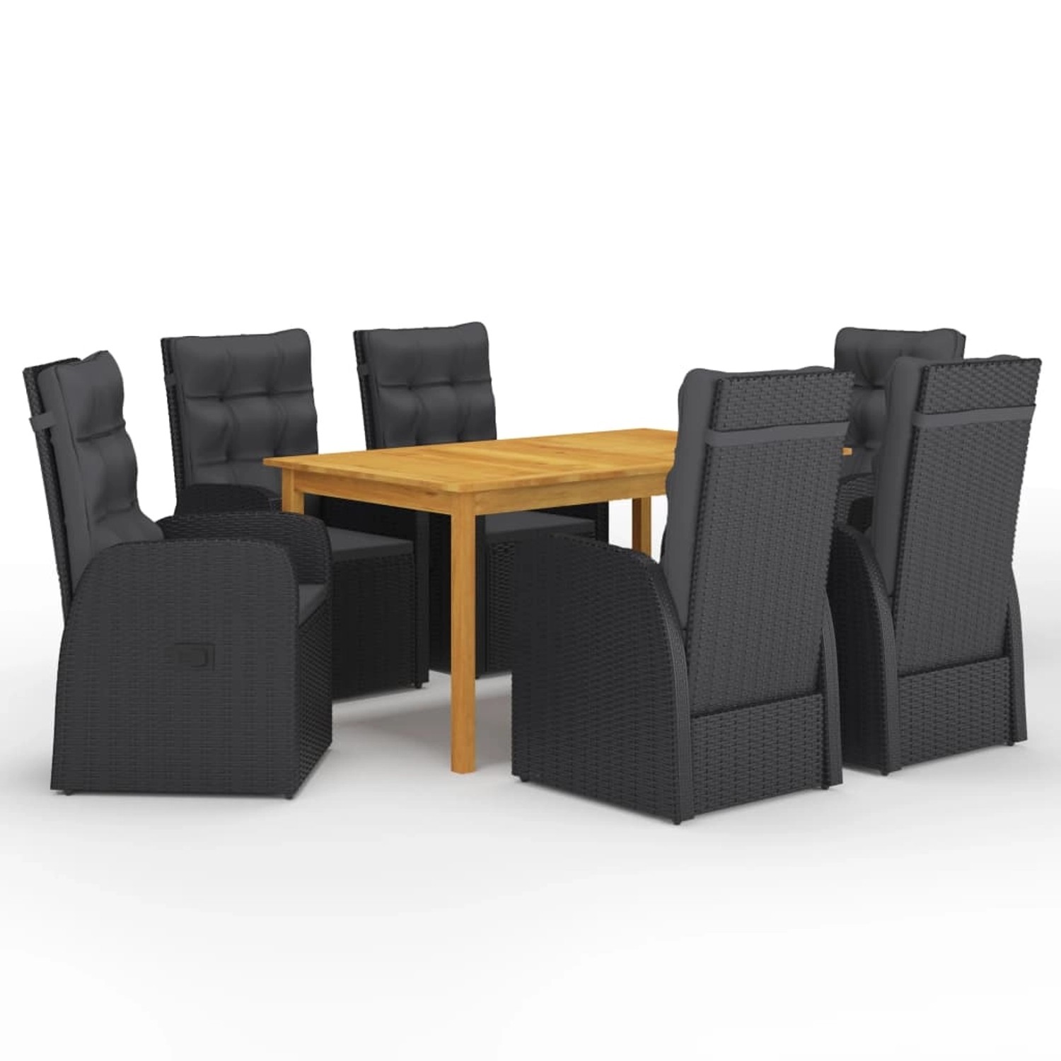 vidaXL 7-tlg Garten-Essgruppe Schwarz Modell 11 vidaXL 7-tlg Garten-Essgruppe Schwarz Modell 11 von VIDAXL