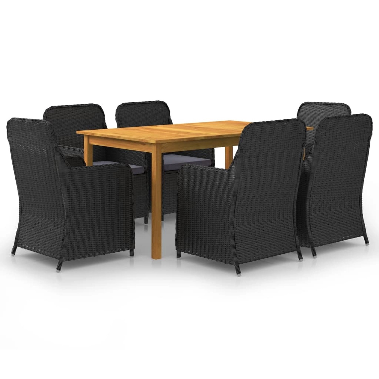 vidaXL 7-tlg Garten-Essgruppe Schwarz Modell 12 vidaXL 7-tlg Garten-Essgruppe Schwarz Modell 12 von VIDAXL