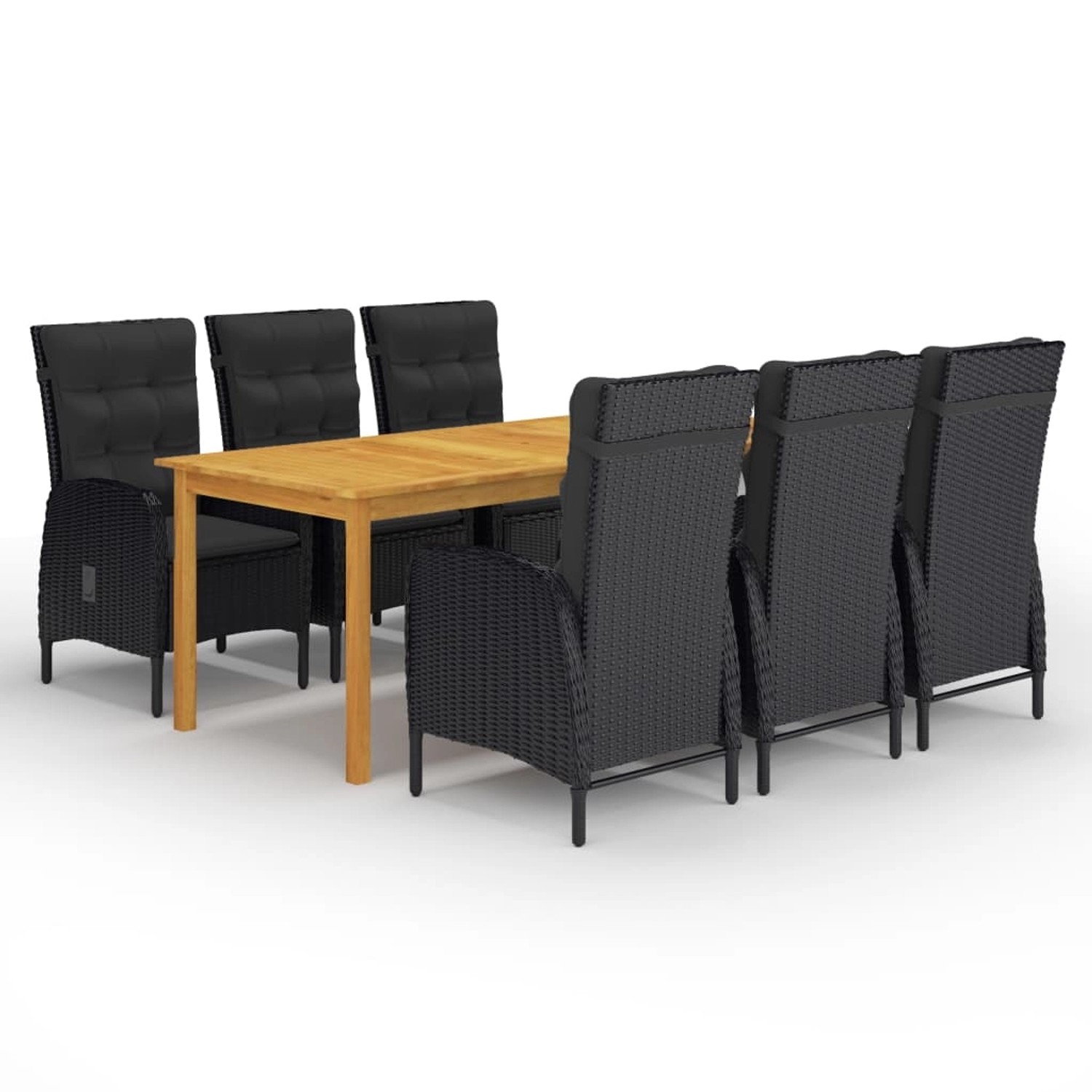 vidaXL 7-tlg Garten-Essgruppe Schwarz Modell 85 vidaXL 7-tlg Garten-Essgruppe Schwarz Modell 85 von VIDAXL