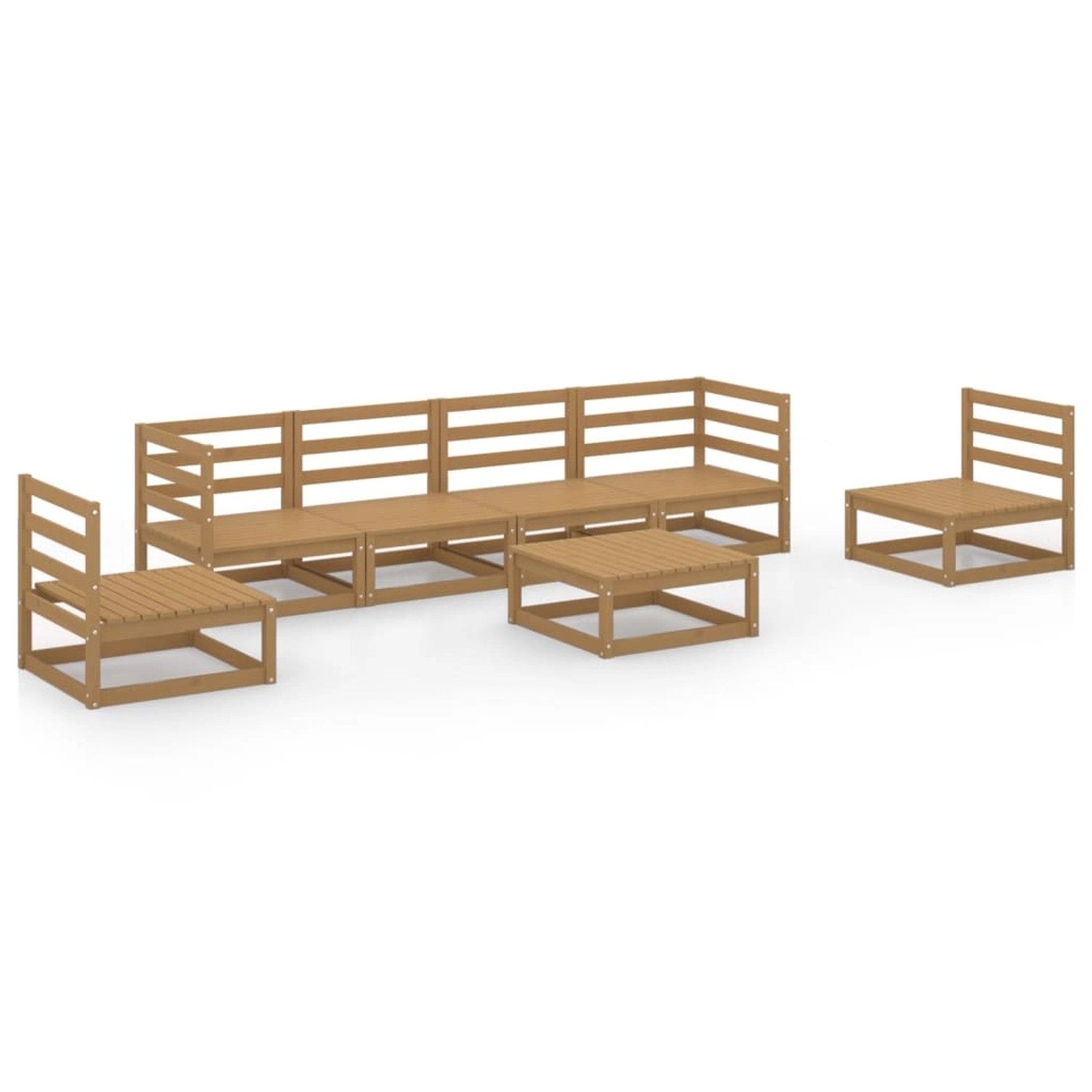 vidaXL 7-tlg Garten-Lounge-Set Honigbraun Massivholz Kiefer Modell 6 vidaXL 7-tlg Garten-Lounge-Set Honigbraun Massivholz Kiefer Modell 6 von VIDAXL