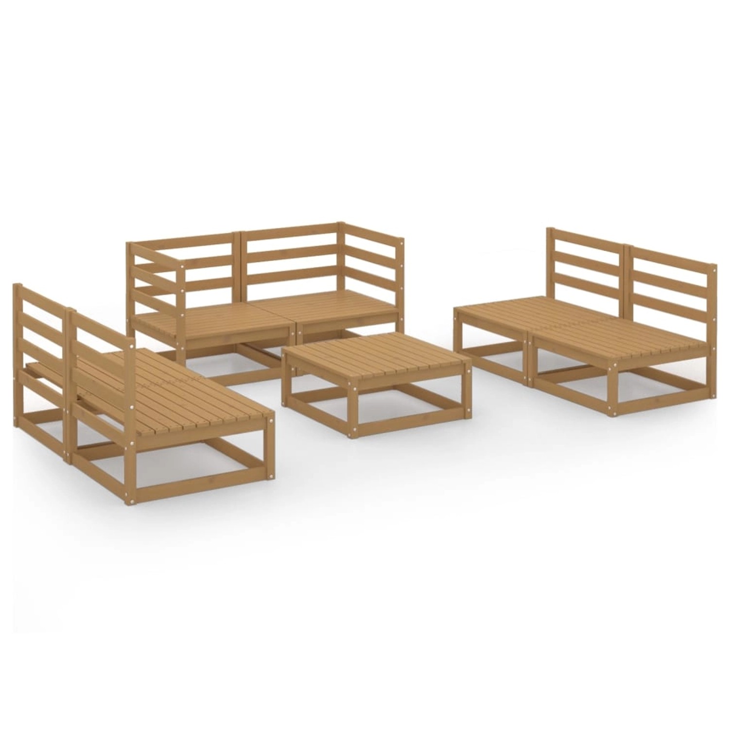 vidaXL 7-tlg Garten-Lounge-Set Honigbraun Massivholz Kiefer Modell 7 vidaXL 7-tlg Garten-Lounge-Set Honigbraun Massivholz Kiefer Modell 7 von VIDAXL