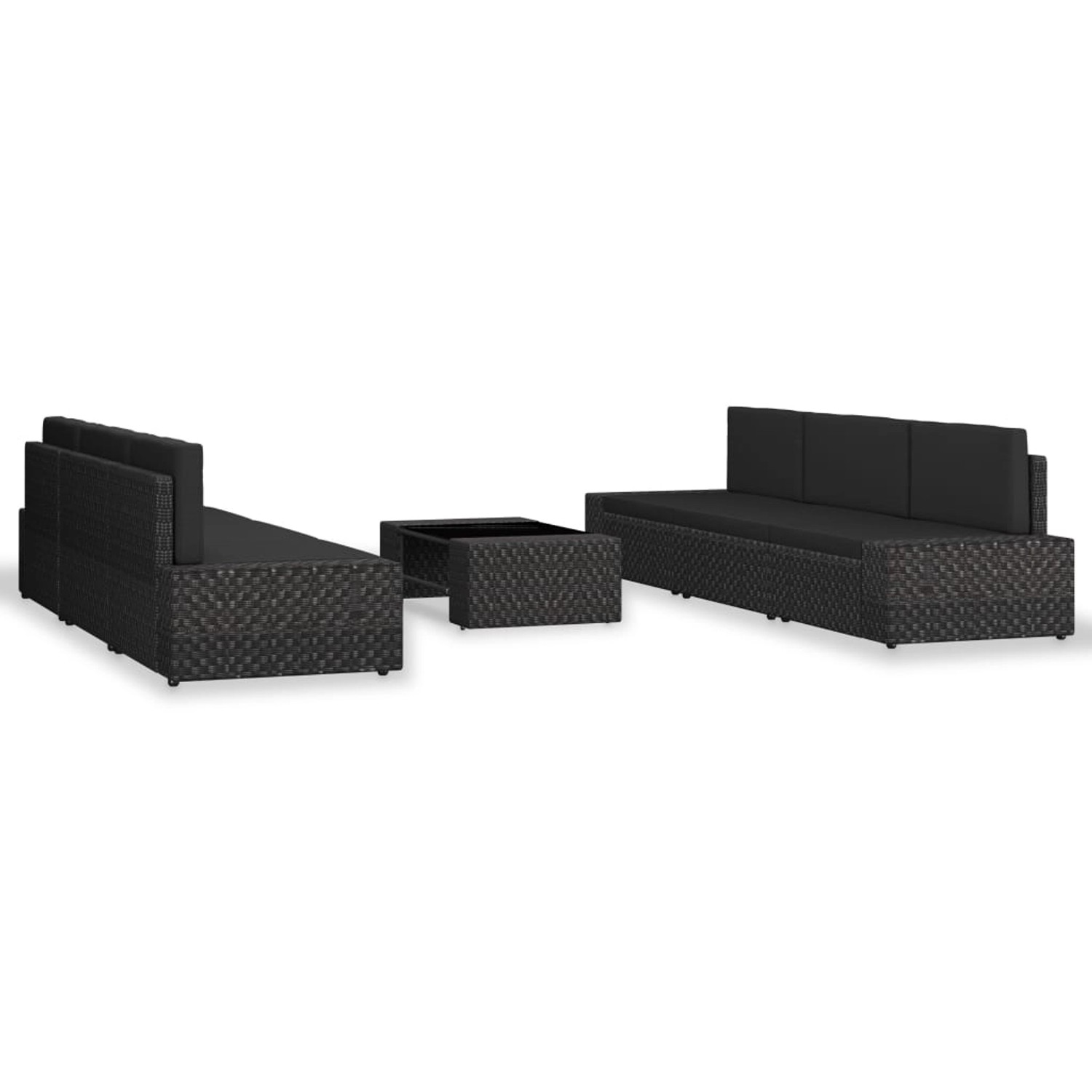 vidaXL 7-tlg Garten-Lounge-Set Poly Rattan Schwarz Modell 1 vidaXL 7-tlg Garten-Lounge-Set Poly Rattan Schwarz Modell 1 von VIDAXL
