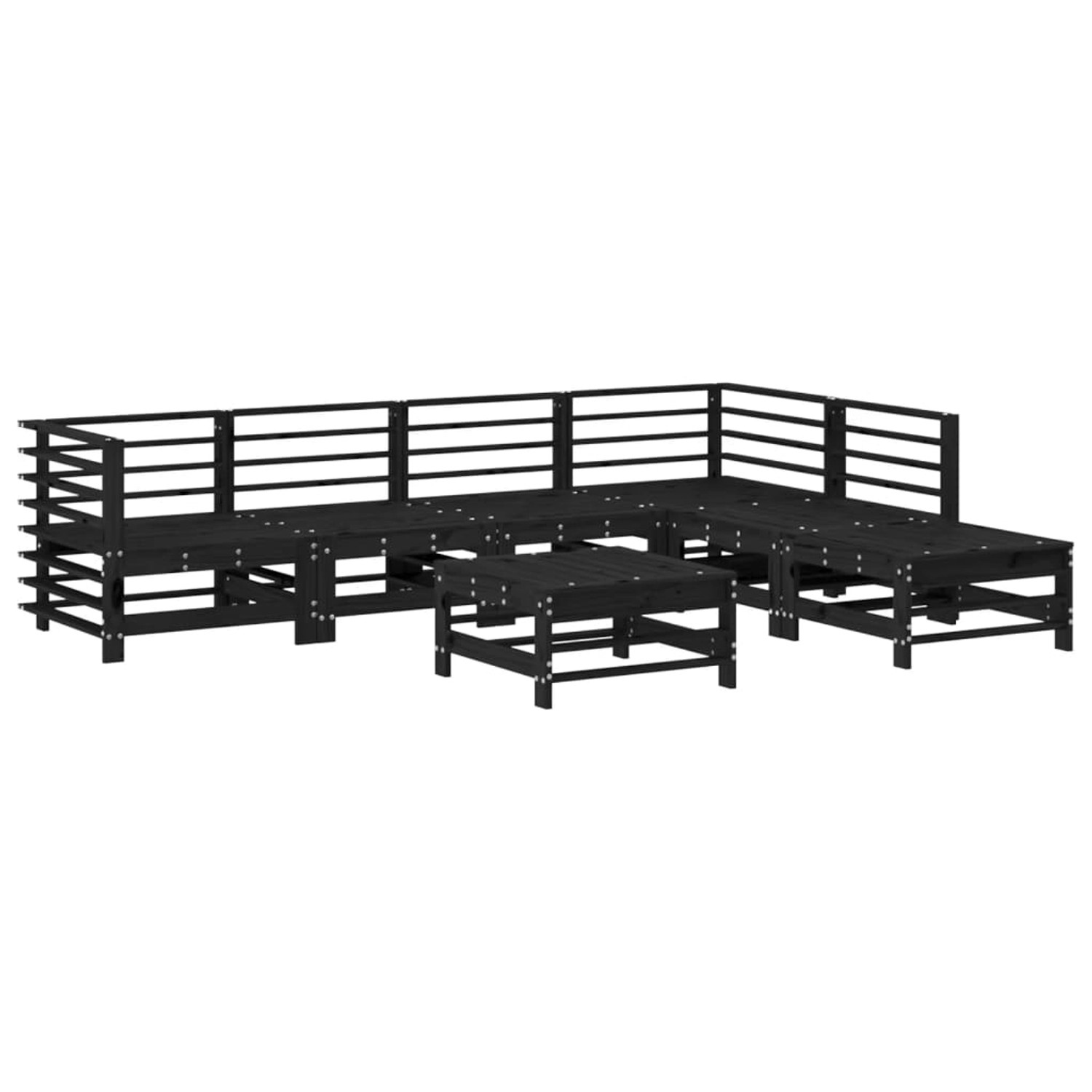 vidaXL 7-tlg Garten-Lounge-Set Schwarz Massivholz Kiefer Modell 39 vidaXL 7-tlg Garten-Lounge-Set Schwarz Massivholz Kiefer Modell 39 von VIDAXL