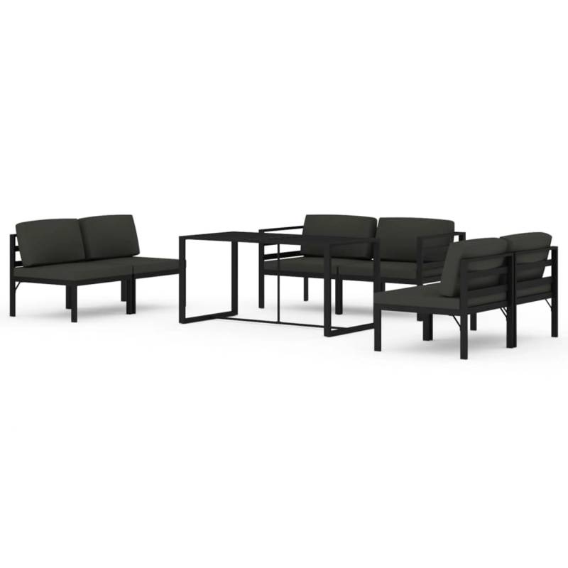 vidaXL 7-tlg Garten-Lounge-Set mit Kissen Aluminium Anthrazit Modell 10 von VIDAXL