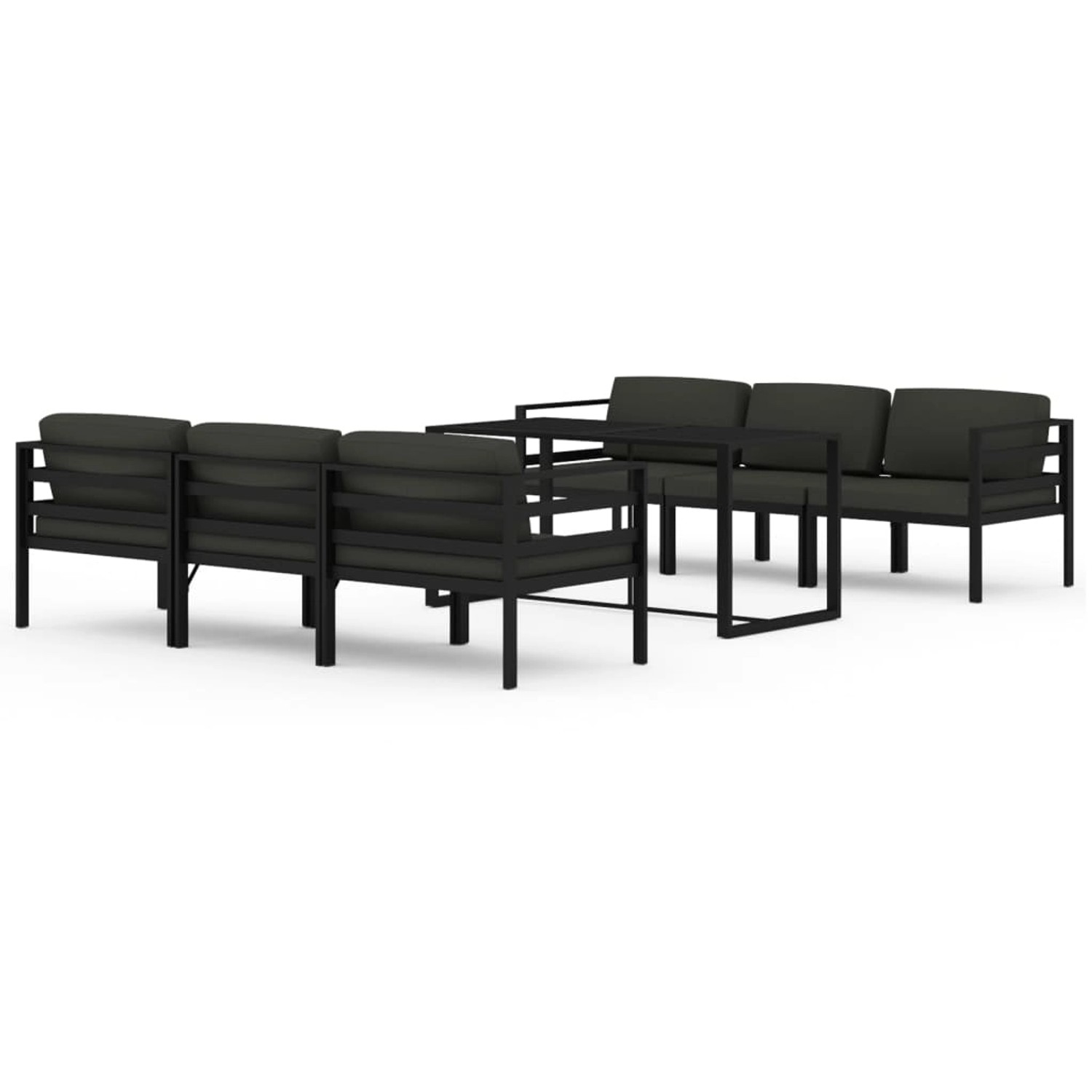 vidaXL 7-tlg Garten-Lounge-Set mit Kissen Aluminium Anthrazit Modell 11 vidaXL 7-tlg Garten-Lounge-Set mit Kissen Aluminium Anthrazit Modell 11 von VIDAXL