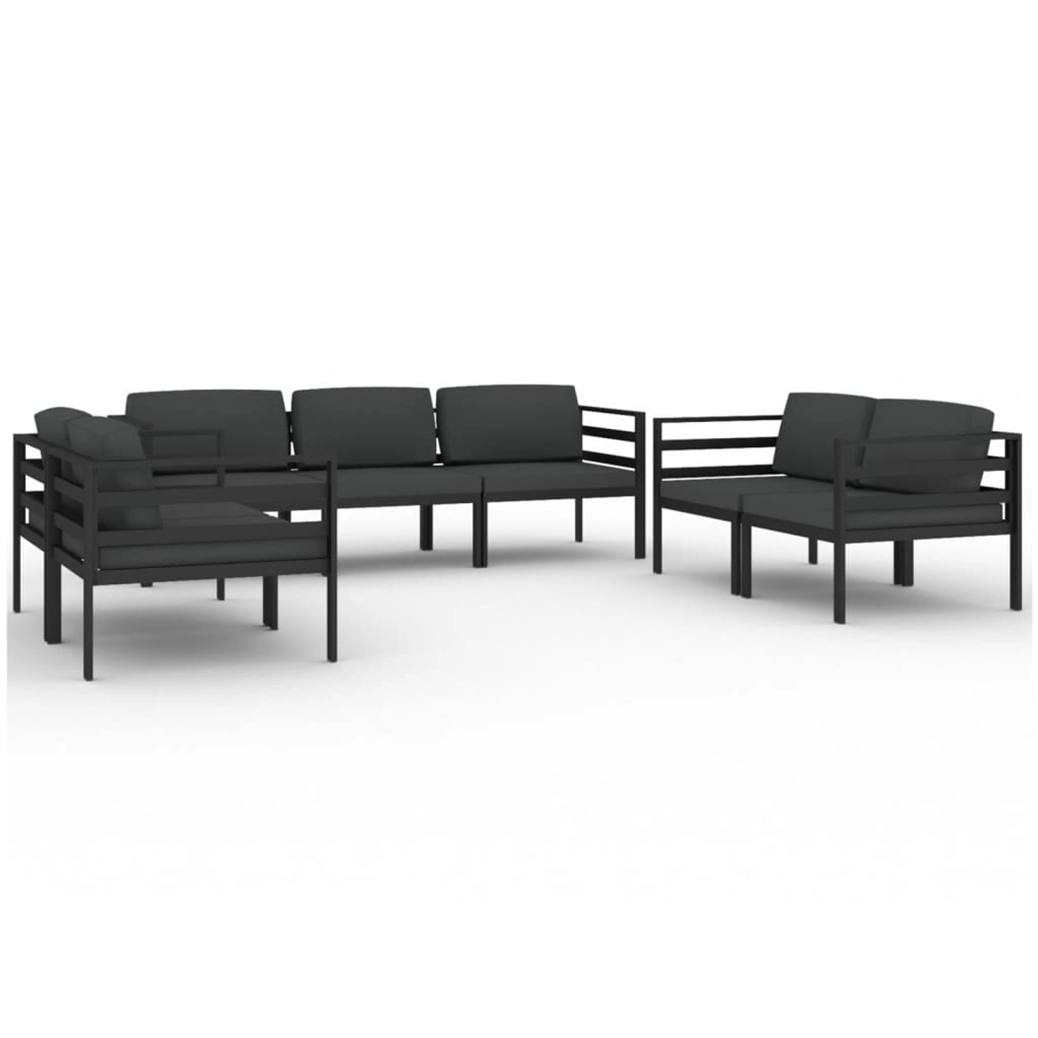 vidaXL 7-tlg Garten-Lounge-Set mit Kissen Aluminium Anthrazit Modell 3 vidaXL 7-tlg Garten-Lounge-Set mit Kissen Aluminium Anthrazit Modell 3 von VIDAXL