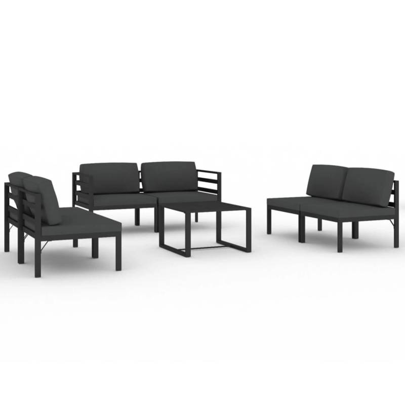 vidaXL 7-tlg Garten-Lounge-Set mit Kissen Aluminium Anthrazit Modell 5 von VIDAXL