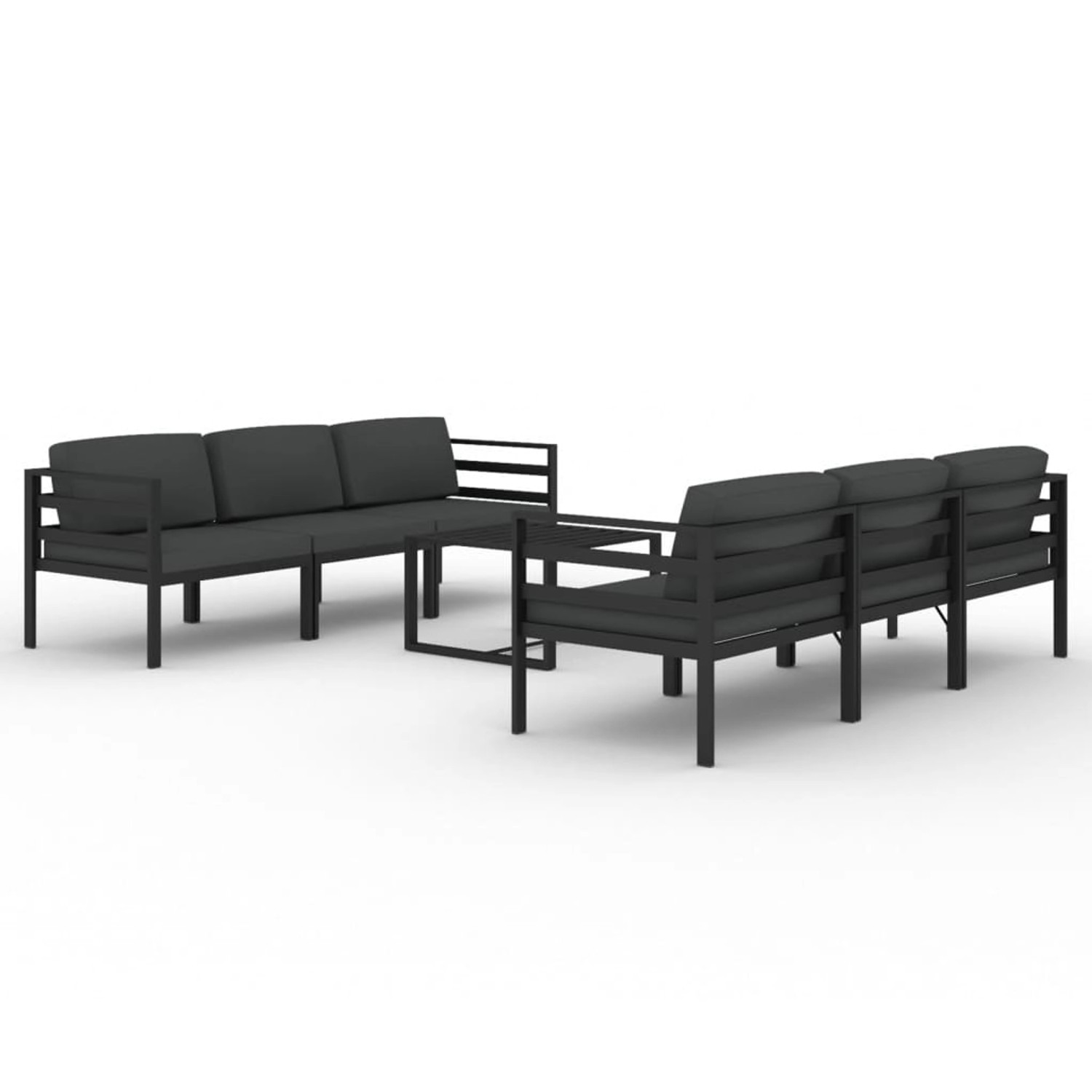 vidaXL 7-tlg Garten-Lounge-Set mit Kissen Aluminium Anthrazit Modell 6 vidaXL 7-tlg Garten-Lounge-Set mit Kissen Aluminium Anthrazit Modell 6 von VIDAXL