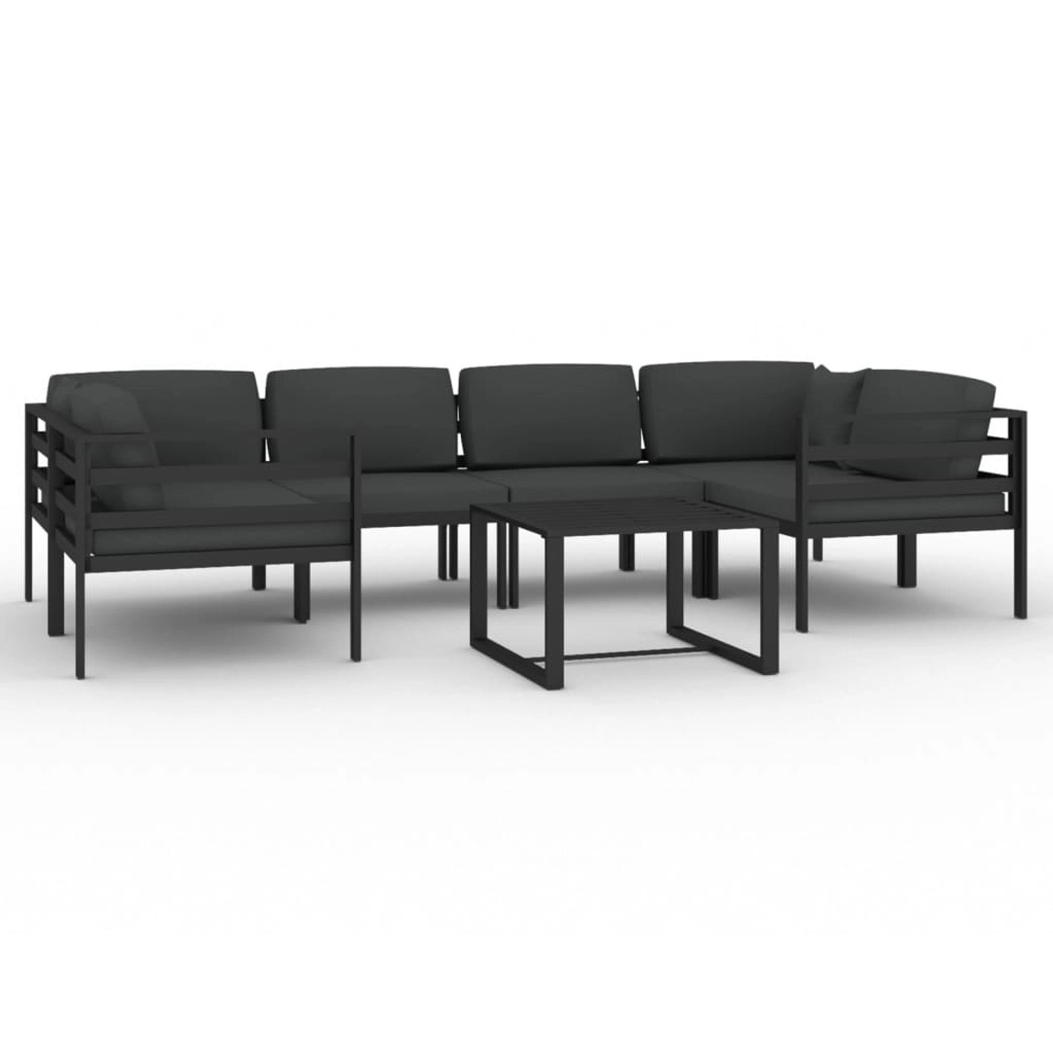 vidaXL 7-tlg Garten-Lounge-Set mit Kissen Aluminium Anthrazit Modell 7 vidaXL 7-tlg Garten-Lounge-Set mit Kissen Aluminium Anthrazit Modell 7 von VIDAXL