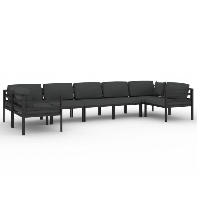 vidaXL 7-tlg Garten-Lounge-Set mit Kissen Aluminium Anthrazit Modell 8 von VIDAXL
