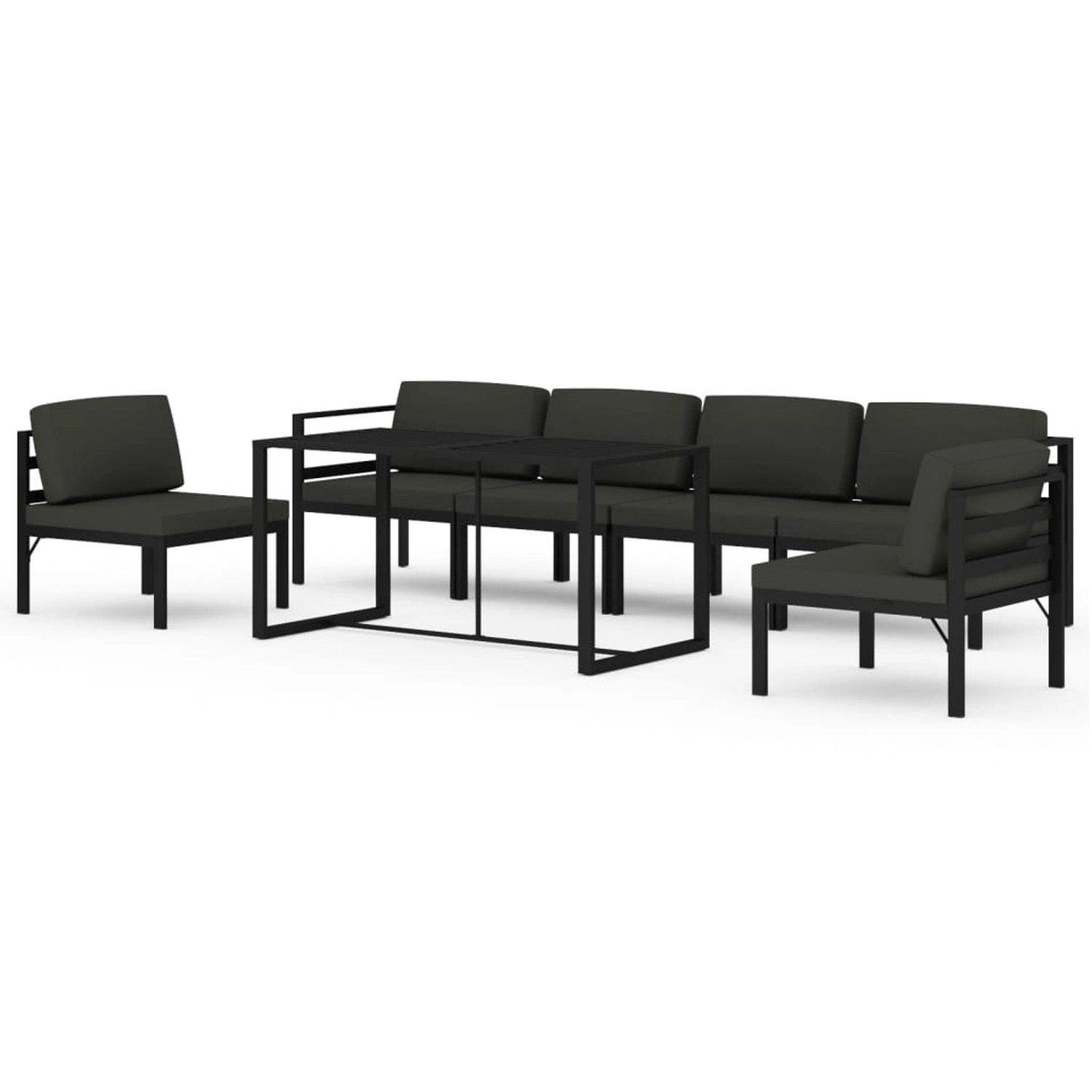 vidaXL 7-tlg Garten-Lounge-Set mit Kissen Aluminium Anthrazit Modell 9 vidaXL 7-tlg Garten-Lounge-Set mit Kissen Aluminium Anthrazit Modell 9 von VIDAXL