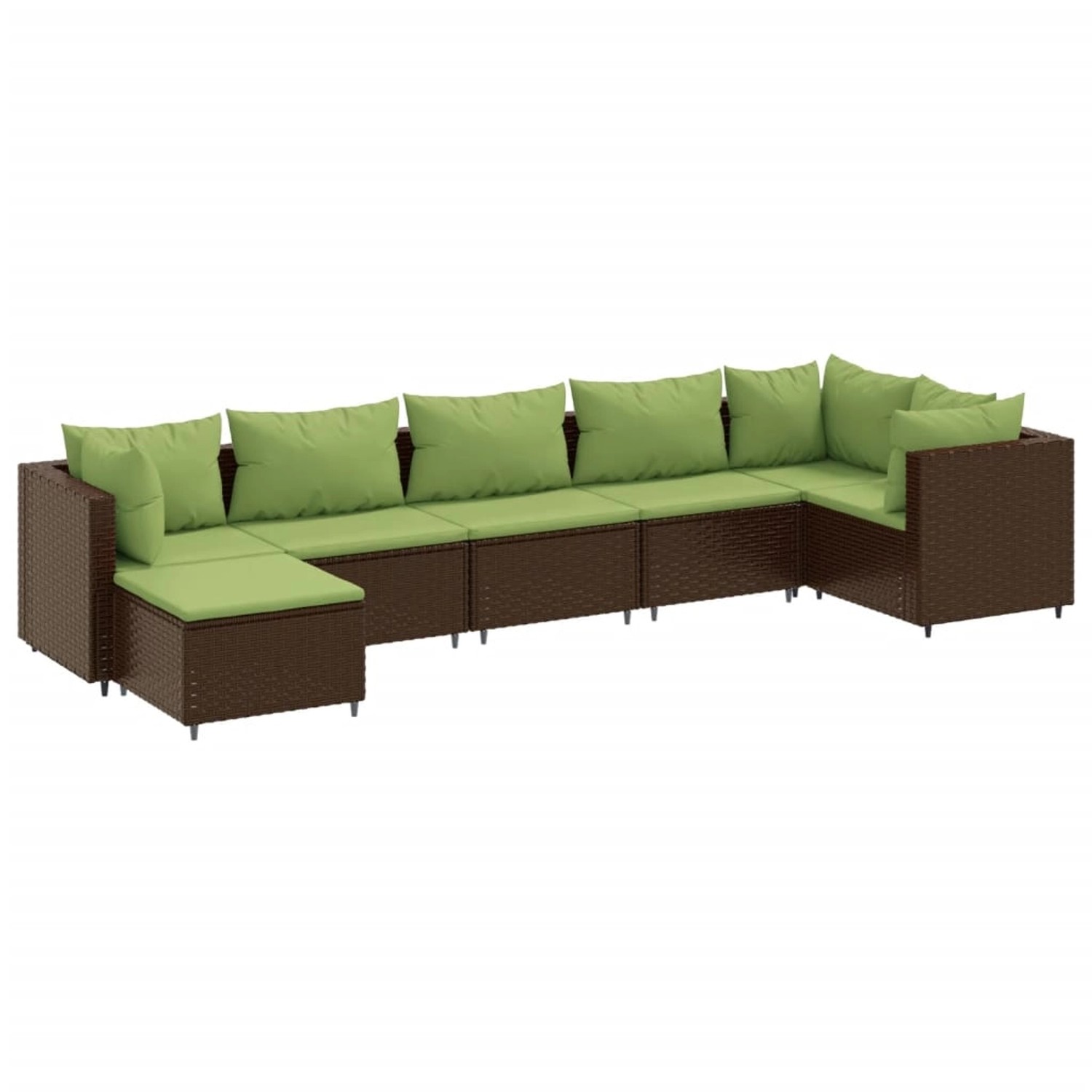 vidaXL 7-tlg Garten-Lounge-Set mit Kissen Braun Poly Rattan Modell 10 vidaXL 7-tlg Garten-Lounge-Set mit Kissen Braun Poly Rattan Modell 10 von VIDAXL
