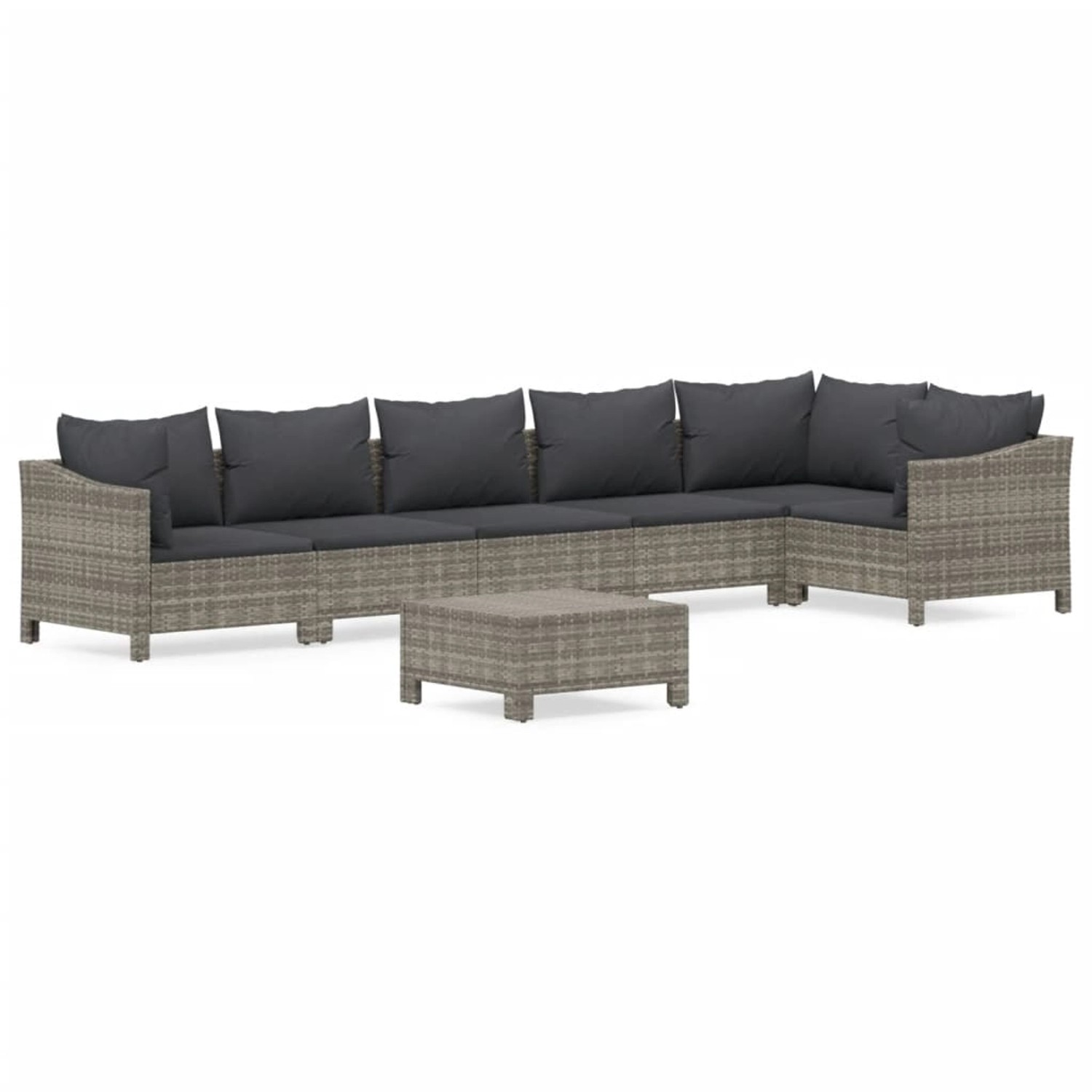 vidaXL 7-tlg Garten-Lounge-Set mit Kissen Grau Poly Rattan Modell 48 vidaXL 7-tlg Garten-Lounge-Set mit Kissen Grau Poly Rattan Modell 48 von VIDAXL