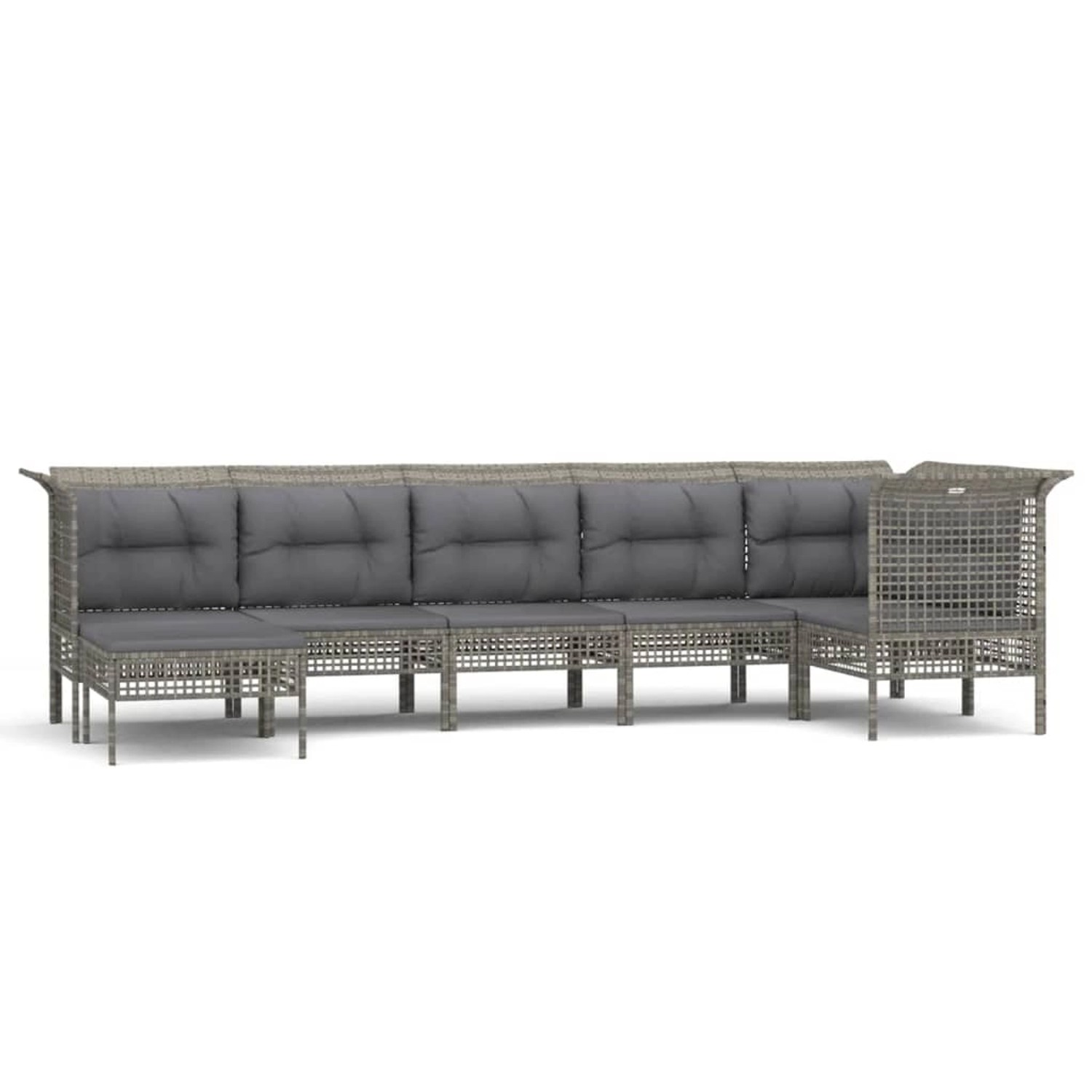 vidaXL 7-tlg Garten-Lounge-Set mit Kissen Grau Poly Rattan Modell 74 vidaXL 7-tlg Garten-Lounge-Set mit Kissen Grau Poly Rattan Modell 74 von VIDAXL