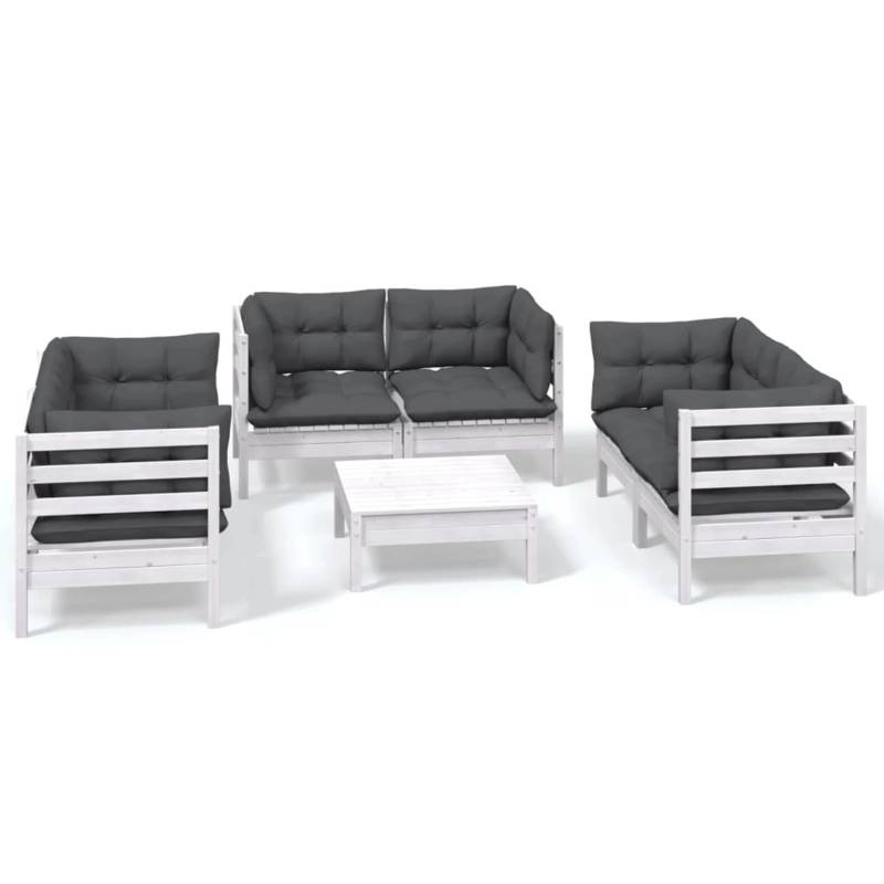 vidaXL 7-tlg Garten-Lounge-Set mit Kissen Kiefer Massivholz Modell 117 von VIDAXL