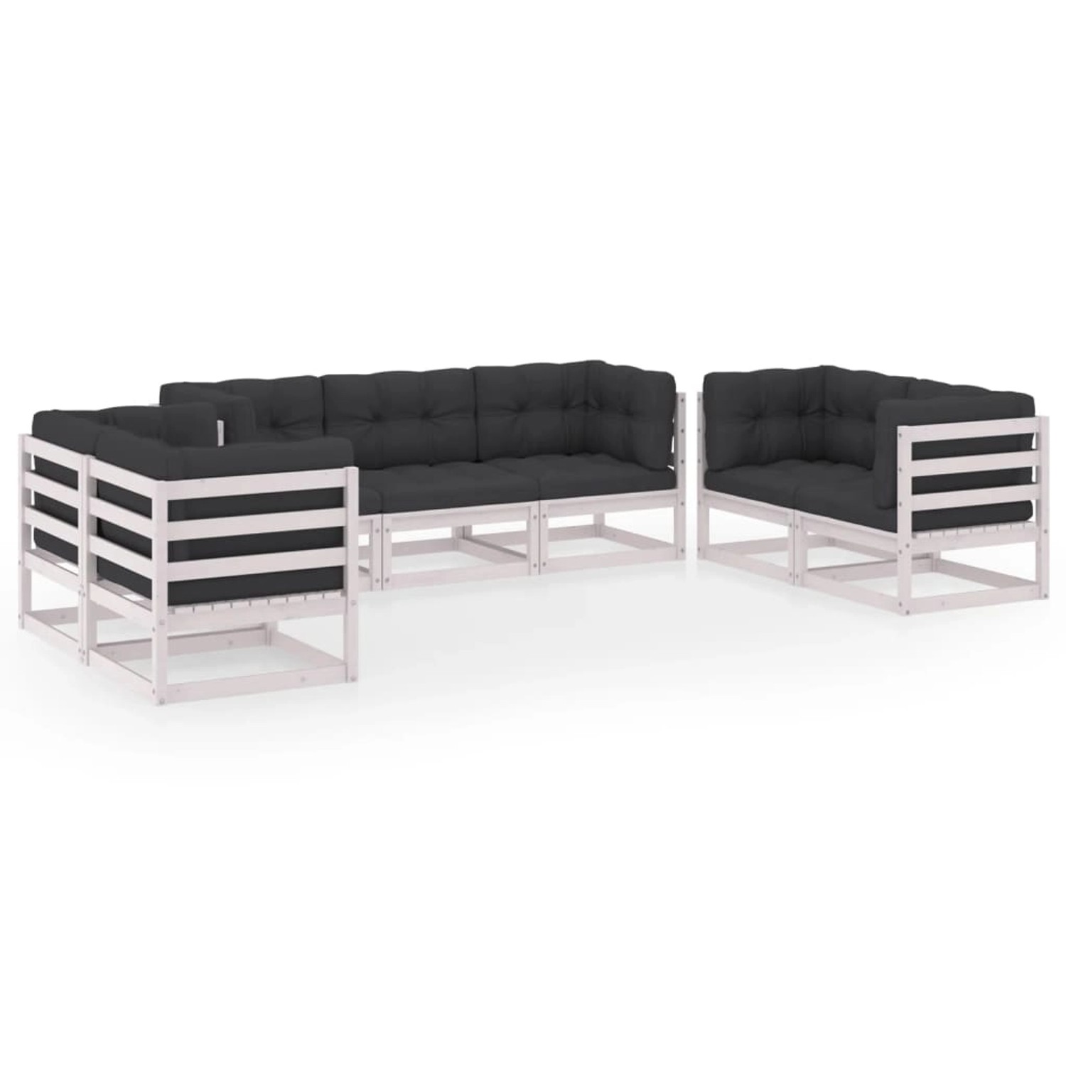 vidaXL 7-tlg Garten-Lounge-Set mit Kissen Kiefer Massivholz Modell 14 vidaXL 7-tlg Garten-Lounge-Set mit Kissen Kiefer Massivholz Modell 14 von VIDAXL