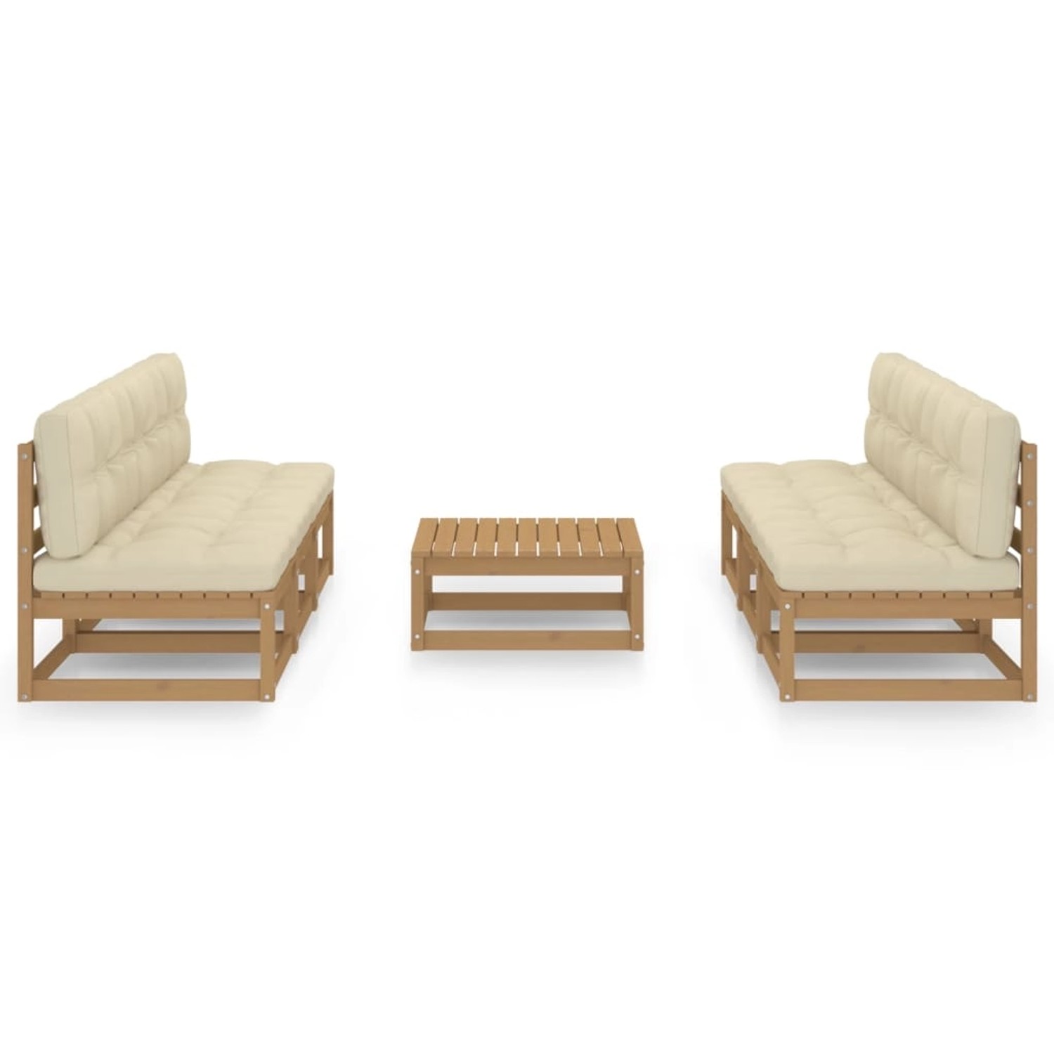 vidaXL 7-tlg Garten-Lounge-Set mit Kissen Kiefer Massivholz Modell 55 vidaXL 7-tlg Garten-Lounge-Set mit Kissen Kiefer Massivholz Modell 55 von VIDAXL